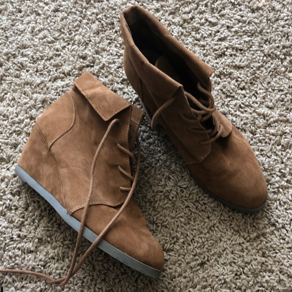 Lace up booties